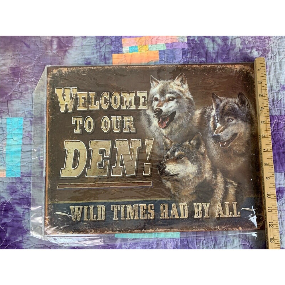 Welcome To Our Den Metal Tin Sign 16x12.5 Garage Home Bar Wall Shop Cabin Decor - Picture 3 of 3